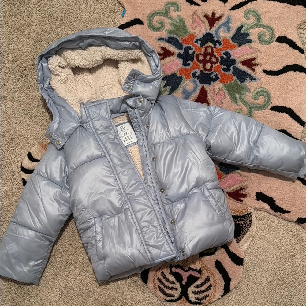 Kids Light Blue Puffer Jacket